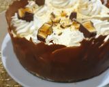 A picture of step 8 of White chocolate honeycomb cheesecake.