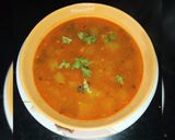 A picture of step 4 of Leftover sambhar with torai and kaddu / lukki.