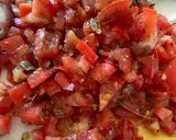 A picture of step 4 of Dakos salad | Cretan salad.