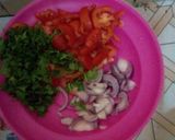 A picture of step 4 of Carrot chapati with beef curry.
