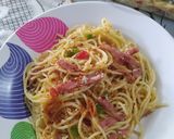 Foto langkah ke 4 dari resep Spaghetti Aglio e Olio Smoked Beef.