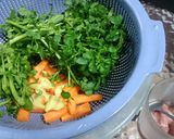 水茼蒿甘荀肉片湯的食譜步驟2照片