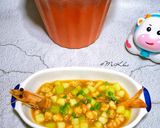Hình bước làm 3 của món Tôm sốt dưa lưới cho bé