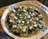 Une image de l'étape 15 de Omelette au épinards frais, jambon et feta.