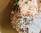 A picture of step 2 of Spicy Rajgiri chi Thalipeeth.