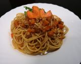 รูปขั้นตอนการทำที่ 7 ของ สปาเก็ตตี้หมูซอสมะเขือเทศ