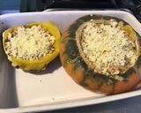 Une image de l'étape 15 de Courge turban turc farcie cantal et lardons.