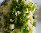 A picture of step 1 of Spanish omelette.