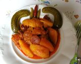 Kolbászos paprikás krumpli recept fázis 5 fotója