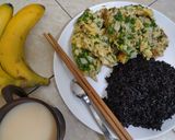 Hình bước làm 3 của món Trứng tráng hành