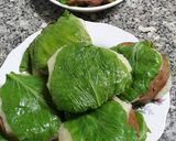 Hình bước làm 4 của món Bánh dầy kẹp chả 10p