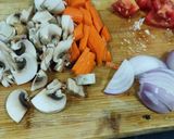 A picture of step 1 of Red cabbage stir fry.