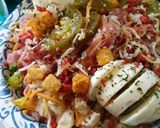 A picture of step 4 of Cookies Loaded Salad.