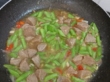 Tumis buncis, bakso, tahu