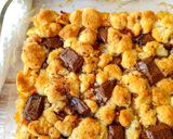 Une image de l'étape 5 de Crumble pommes bananes chocolat.