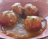 Foto del paso 13 de la receta: Albóndigas de mero y gambas rojas