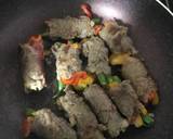 Vegetable beef roll teriyaki langkah memasak 4 foto