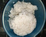A picture of step 1 of Rice bread roll(leftover rice).