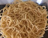 Une image de l'étape 1 de Spaghettis à l’ail huile d’olive et chapelure de pain complet (spaghettis aglio e olio).