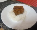 Foto del paso 5 de la receta Lomo de cerdo en salsa de papaya y naranja sobre cama de arroz