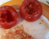 A picture of step 1 of Baked Stuffed Tomato in Creamy Spinach.