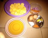 A picture of step 1 of Fried potatoes omelette.