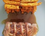 Une image de l'étape 7 de Magret de canard, frites de patate douce 🍠 et sauce au miel 🍯.