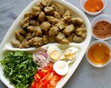 A picture of step 3 of Bean dumplings (dan wake).