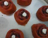 A picture of step 14 of Red velvet dhokla.