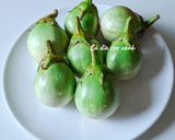 Hình bước làm 1 của món CÀ sọc xanh luộc mỡ hành
