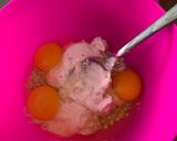 A picture of step 1 of Almond & Raspberry Ripple Baked Oats.