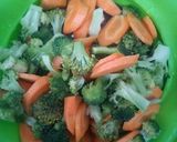 Foto langkah ke 1 dari resep Brokoli wortel tumis saus tiram.