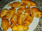 Croissant de sobrasada y queso y de jamón y queso en airfryer
