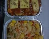 Spicy cheesy bolognaise baked rice langkah memasak 3 foto