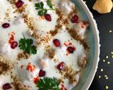 A picture of step 8 of Moong dal dahi bhallas.