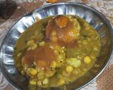 A picture of step 7 of Ragda patties.