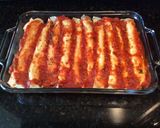 A picture of step 11 of Three Cheese, Spinach and Ham Cannelloni.