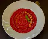 A picture of step 4 of Beetroot Hummus.