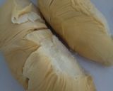 Gambar langkah 4 resipi Pulut Durian dan Santan.