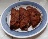 A picture of step 4 of Enchiladas with Two-Chile Sauce.