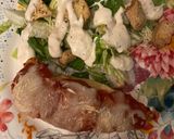 A picture of step 3 of Pizza chicken.