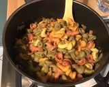 Une image de l'étape 8 de Ciocches multicolores en gratin aux champignons et fromage de chèvre.