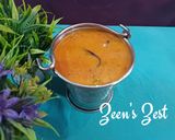 A picture of step 5 of Three Lentils Khatti Daal.