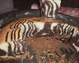 صورة لخطوة 6 من وصفة كيك التايجر😋👍🐅 الكيكه المخططه