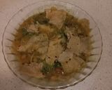 A picture of step 7 of Dal dhokli with left over chapatis.