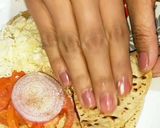 A picture of step 3 of Desi tortilla wrap.