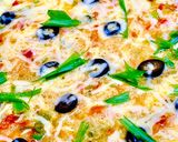 A picture of step 8 of Omelette Pizza.