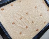 A picture of step 6 of Egyptian style basbousa.