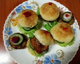 A picture of step 3 of Punjabi corn burger 🍔.