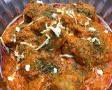 A picture of step 6 of Chicken Seekh kabab makhani.